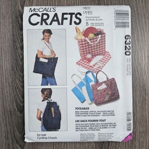 NEW McCall's Crafts 6320 Toteables Pattern